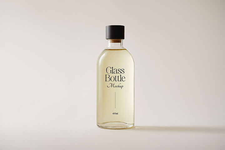 Minimal Glass Bottle – Free Mockup