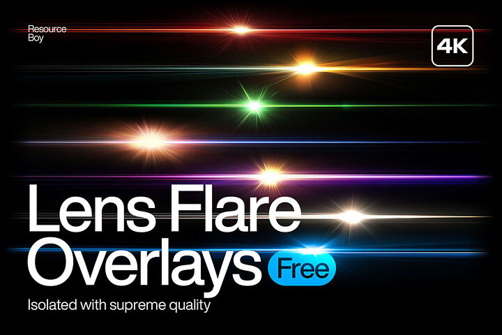 200 Free Lens Flare Overlays