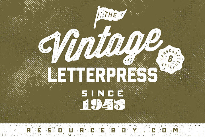 Free Vintage Letterpress Effects