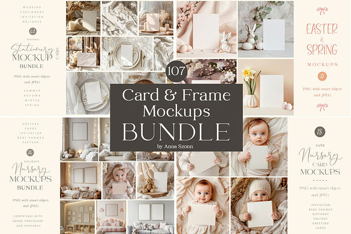 107 Card & Frame Mockups