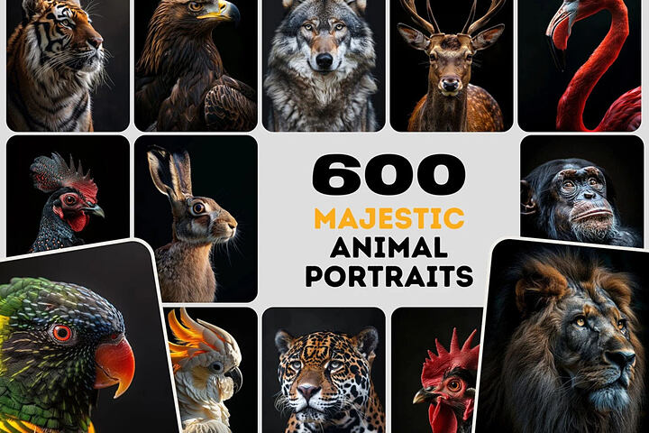 600 Majestic Animal Portraits