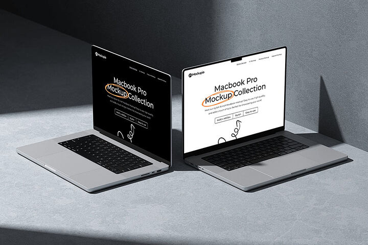 Dark Macbook Pro – Free Mockup