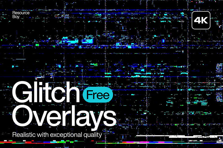200 Free Glitch Overlays