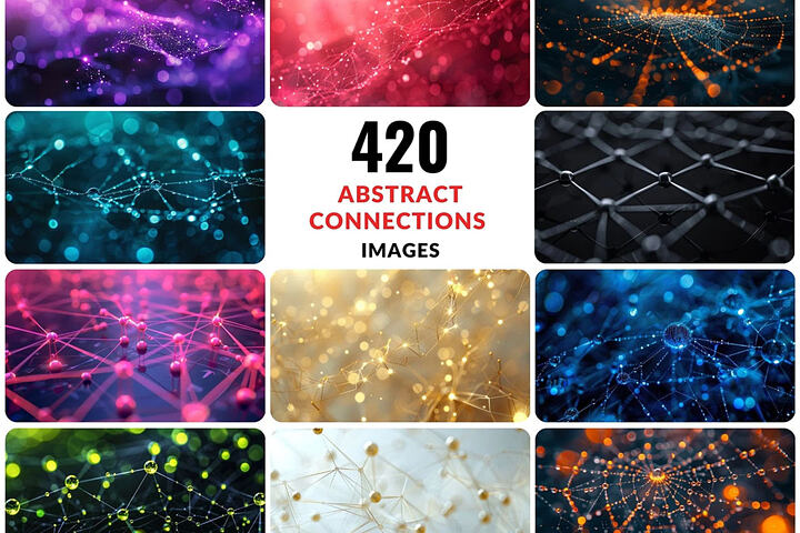 420 Luminous Abstract Grids