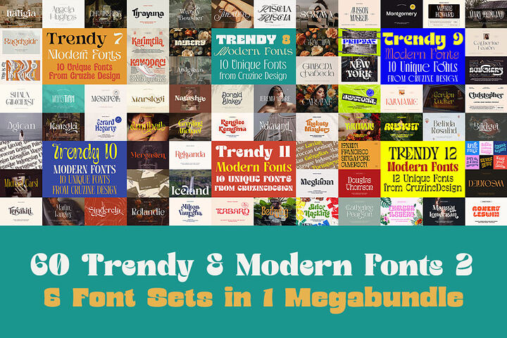 60 Trendy & Modern Fonts 2
