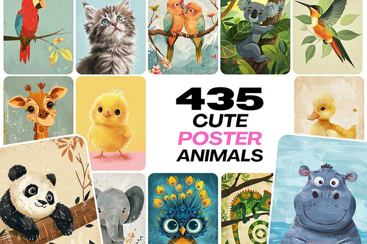 435 Cute Poster Animals