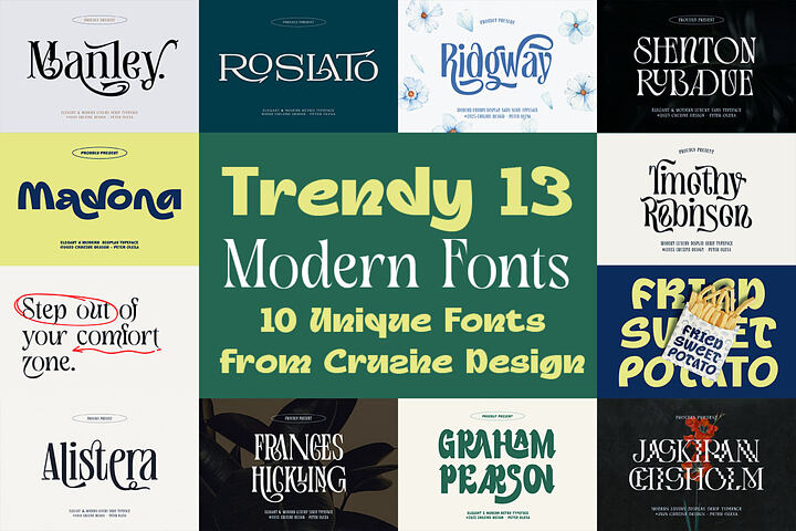 Trendy & Modern Fonts 13