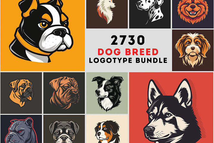 2730 Dog Breed Logotype Images