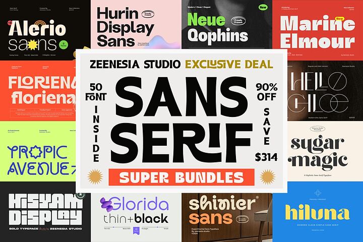Exclusive Sans Serif Super Bundle