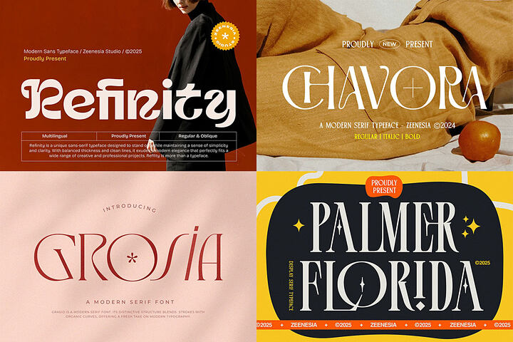 4 Unique & Modern Display Fonts