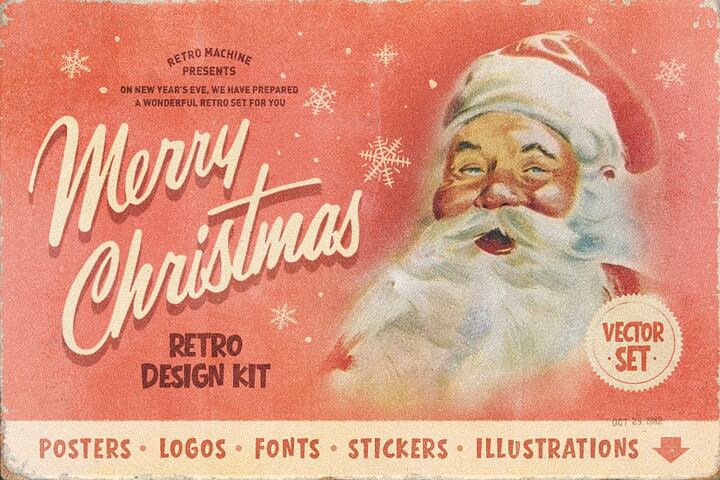 Retro Christmas Design Kit