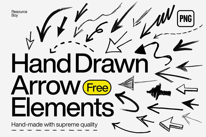 500 Free Hand Drawn Arrows