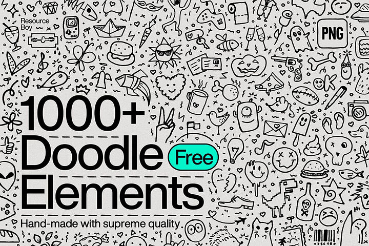 1000+ Hand Drawn Doodle Elements