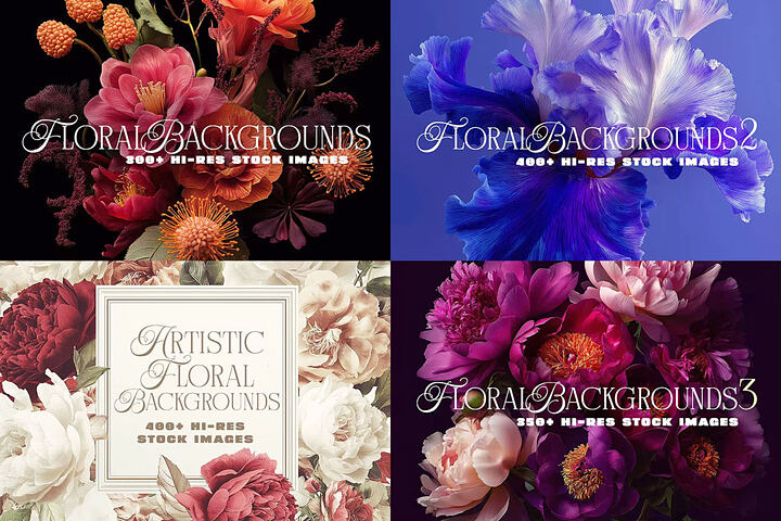 1500 Amazing Floral Backgrounds