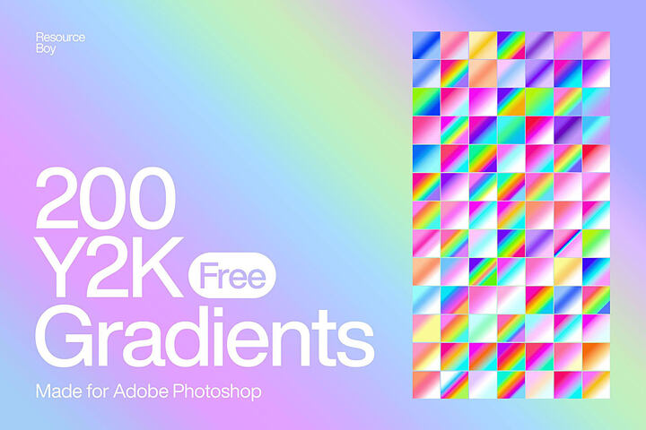 200 Y2K Photoshop Gradients