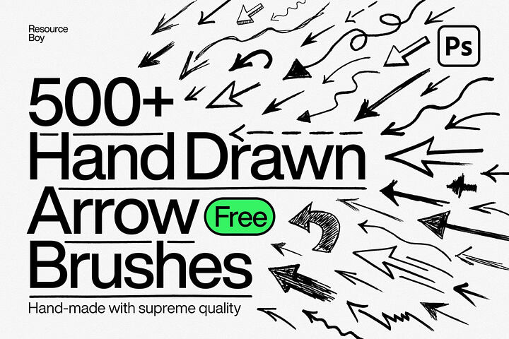 500+ Arrow Photoshop Brushes