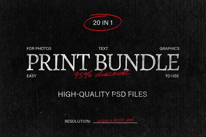 20-in-1 Print Text Effects Bundle
