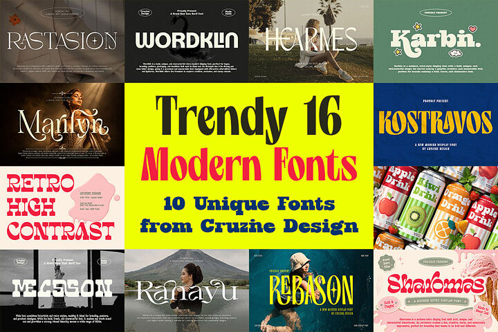 Trendy & Modern Fonts 16