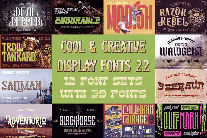 Cool & Creative Display Fonts 22