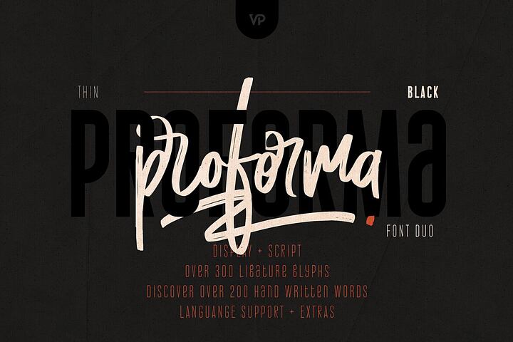 Proforma – Display & Script Font Duo