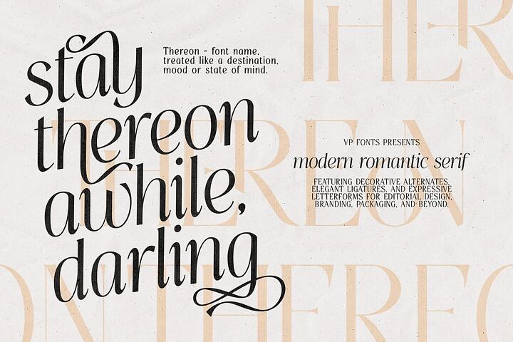 Thereon - Modern Romantic Serif Font