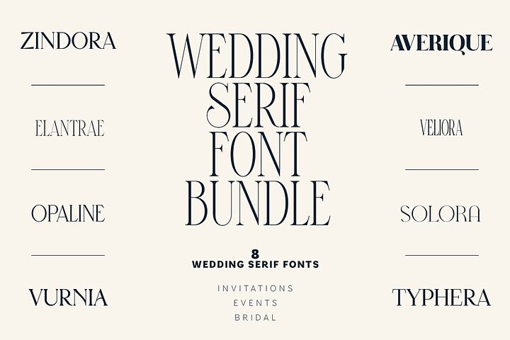 Wedding Serif Collection – 8 Fonts