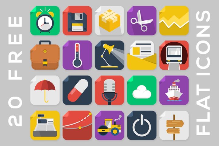 20 Free Flat Icons