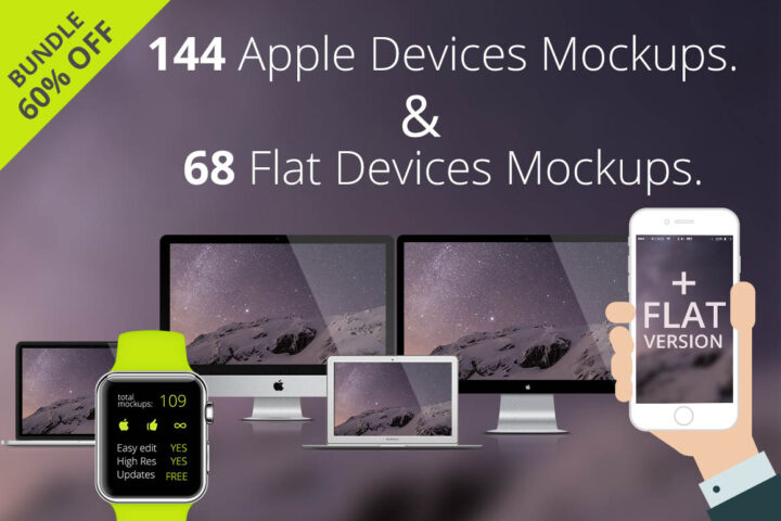 212 Apple Devices Mock-ups