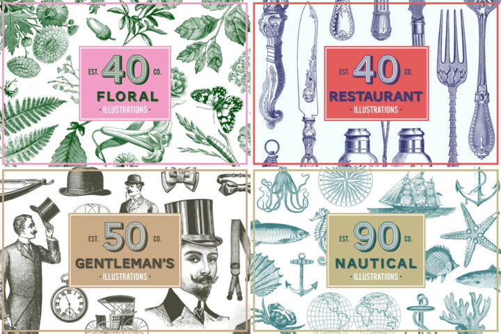 220 Vintage Illustrations