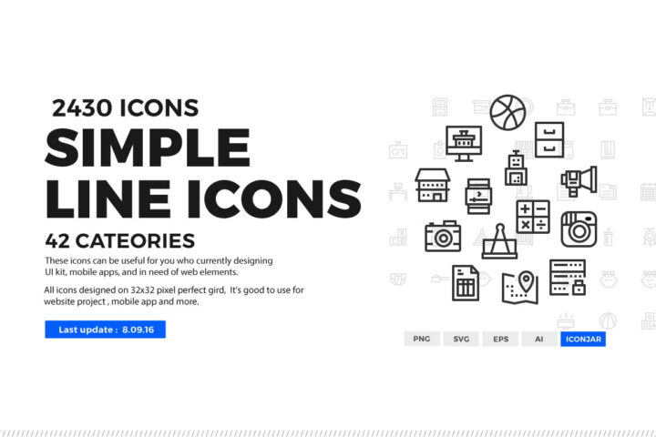 2430 Simple Line Icons