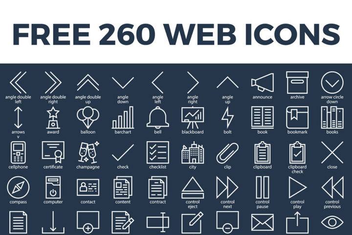 260 Free Vector Web Icons