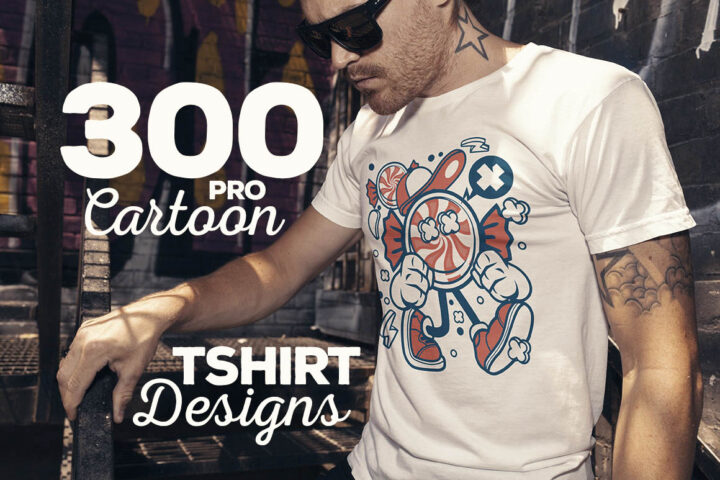 300 Pro Cartoon T-shirt Designs