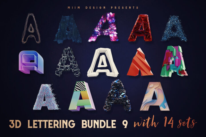 3D Lettering Mega Bundle 9 Creative