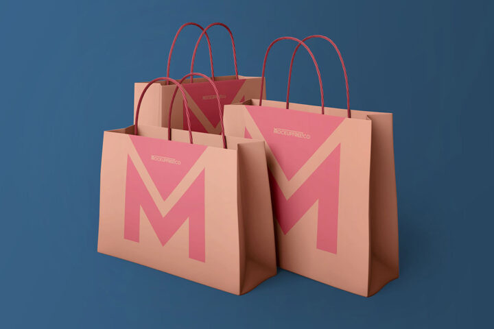 3 Paper Bags – Free Mockup
