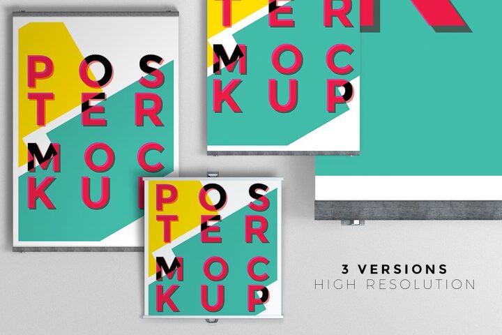 3 Free Poster Mock-ups