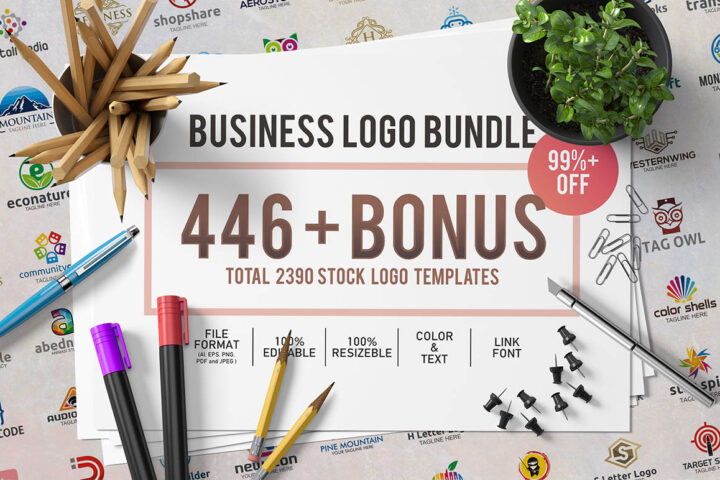 446 Business Logo Bundle – 2390 Logos