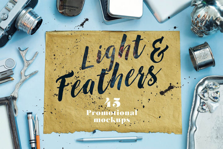 Light & Feathers – Promotional Mockups