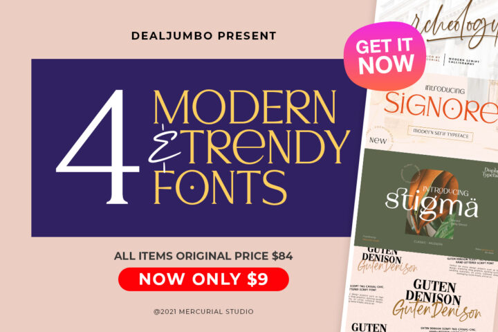 4 Modern & Trendy Fonts