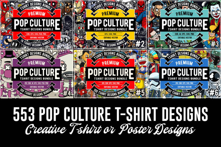553 Pop Culture T-shirt Designs
