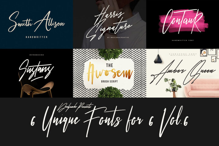 6 Unique Fonts For $6 Volume 6