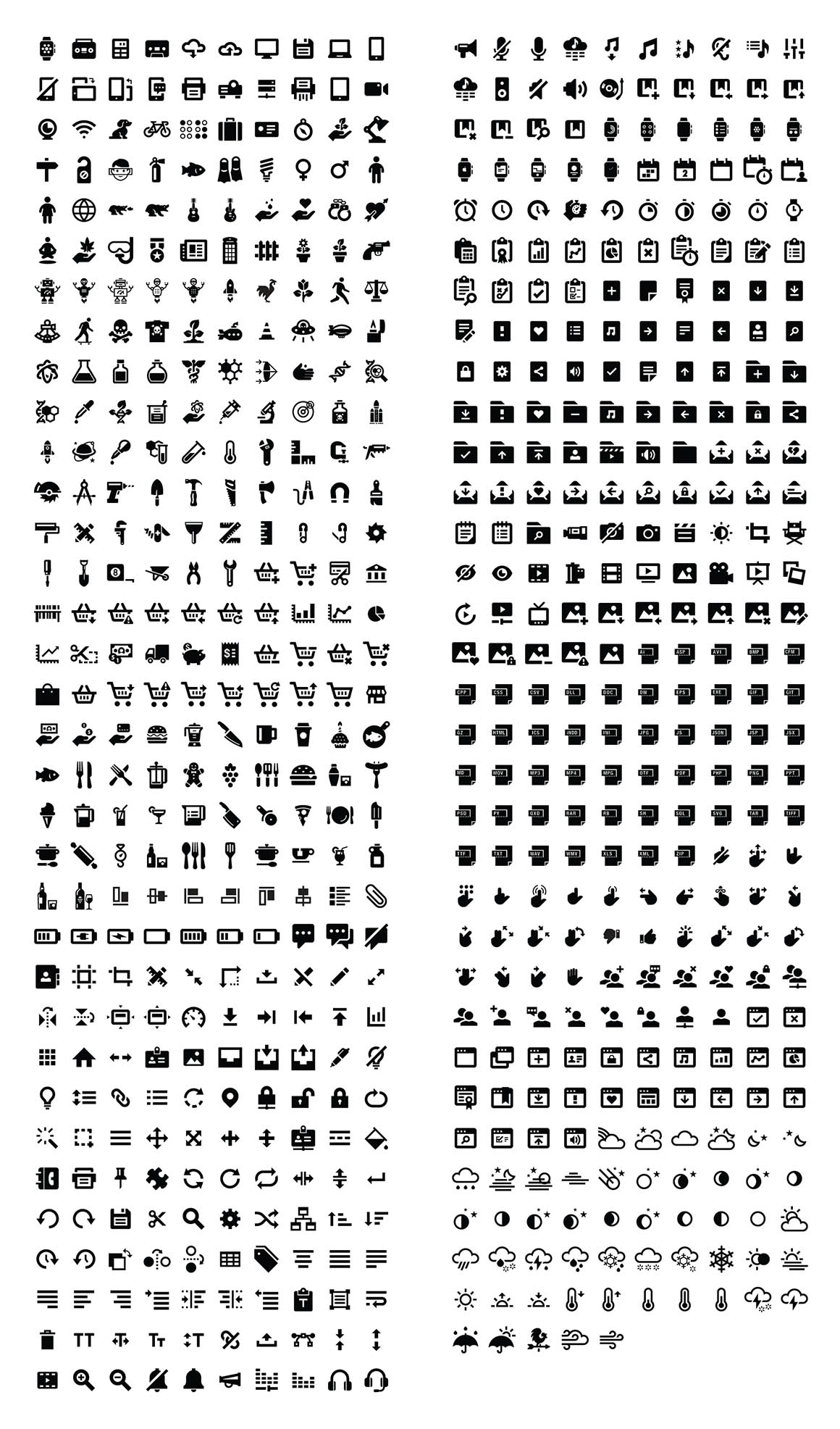650 Free Glyph Icons - Dealjumbo