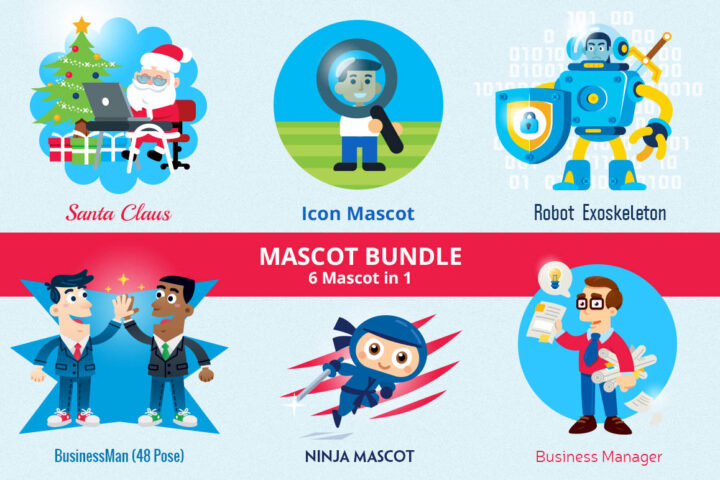 6 Cool Mascot Sets
