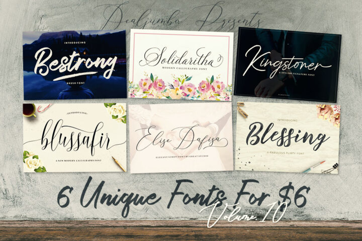 6 Unique Fonts For $6 Volume 10