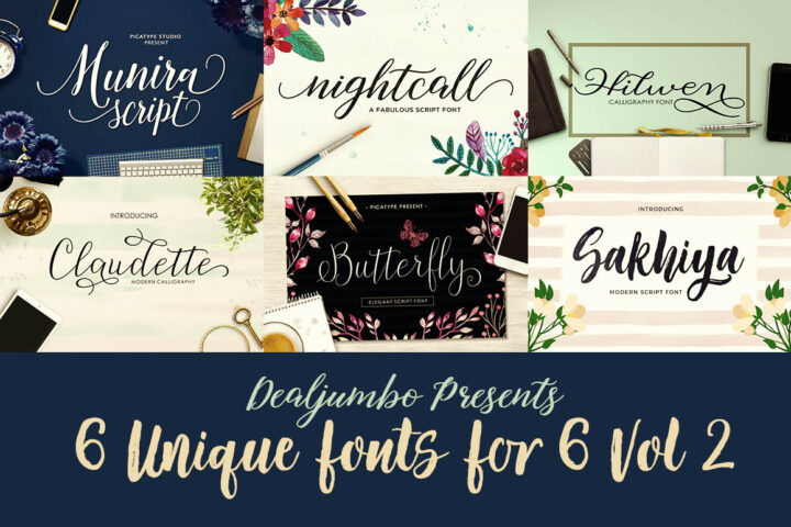 6 Unique Fonts For $6 Volume 2