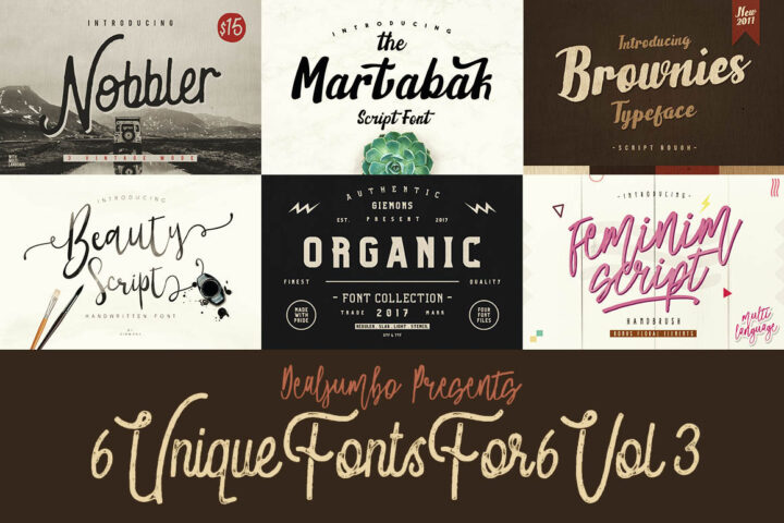 6 Unique Fonts For $6 Volume 3