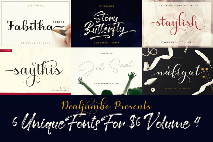 6 Unique Fonts For $6 Volume 4