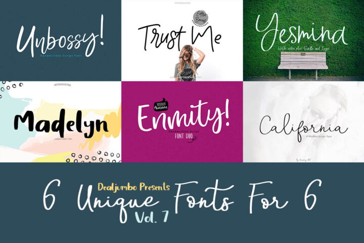 6 Unique Fonts For $6 Volume 7