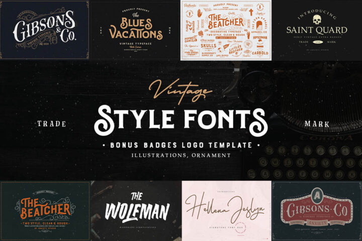 6 Vintage Style Fonts