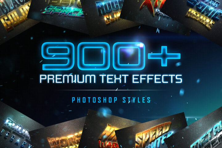 900+ Premium Photoshop Text Effects