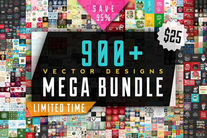 900+ Vector Designs MegaBundle